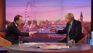 Prime Minister Boris Johnson appears on The Andrew Marr Show of BBC TV in London, Britain, December 1, 2019. Jeff Overs/BBC/ via Reuters 