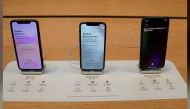 Apple iPhone 11's are pictured inside of the Apple Store on Fifth Ave in the Manhattan borough of New York, New York, U.S., September 20, 2019. REUTERS/Carlo Allegri/File Photo
