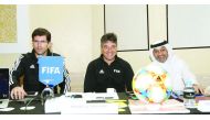  Balan and Massimo Busacca (centre),  Head of Refereeing Development with FIFA during the Seminar, which will end on December 10. Qatar will host the FIFA Club World Cup which kicks off from December 11.