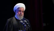 Iranian President Hassan Rouhani makes a speech during 26th National Conference on Insurance and Development in Tehran, Iran on December 04, 2019. ( ?ran Cumhurba?kanl??? / Handout - Anadolu Agency/ IRANIAN PRESIDENCY / HANDOUT )