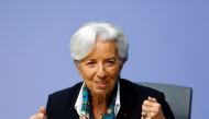European Central Bank (ECB) President Christine Lagarde gestures as she addresses a news conference on the outcome of the meeting of the Governing Council, in Frankfurt, Germany, December 12, 2019. Reuters/Ralph Orlowski
 