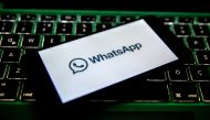 A phone screen displays the logo of WhatsApp application. December 10, 2019. Anadolu
