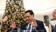 Hassan Diab arrives to talk to the media after being named Lebanon's new prime minister, at the presidential palace in Baabda, Lebanon December 19, 2019. REUTERS/Mohamed Azakir