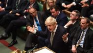 Britain's Prime Minister Boris Johnson speaking in the House of Commons in London after the State Opening Of Parliament. (AFP PHOTO / Jessica Taylor /UK Parliament