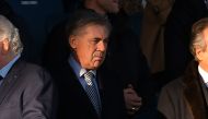Everton's Italian head coach Carlo Ancelotti looks on from the director's box during the English Premier League football match between Everton and Arsenal at Goodison Park in Liverpool, north-west England on December 21, 2019. / AFP / Paul ELLIS 