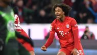 Joshua Zirkzee, reacts after the second goal for Munich during the German first division.  December 21, 2019. / AFP / Christof STACHE 
