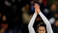 Edinson Cavani celebrates scoring their fifth goal from the penalty spot - Champions League- Paris St Germain v Galatasaray.  France. December 11, 2019. /REUTERS/Charles Platiau