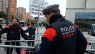 Police reinforce security before Real Madrid players arrive at their hotel in Barcelona, Spain, December 18, 2019. Reuters/Enrique Calvo