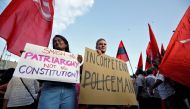 Jakob Lindenthal (C), a German student, attends a march to show solidarity with the students of New Delhi's Jamia Millia Islamia university after police entered the university campus following a protest against a new citizenship law, in Chennai, India, De