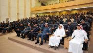 The participants during the graduation ceremony held at the Officers Club of the General Directorate of Civil Defense, yesterday. Pics: Abdul Basit/The peninsula 