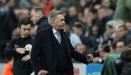 Everton manager Carlo Ancelotti celebrates after the match REUTERS/Scott Heppell 
