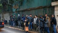 Journalists gather outside the house believed to belong to former Nissan chairman Carlos Ghosn in Beirut, Lebanon January 2, 2020. Reuters/Mohamed Azakir