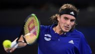 Stefanos Tsitsipas of Greece in action during his match against Alexander Zverev of Germany during day 3 of the ATP Cup tennis tournament at Pat Rafter Arena in Brisbane, Australia, January 5, 2020./Albert Perez/via REUTERS 