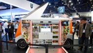 The Rinspeed concept vehicle MetroSnap is unveiled January 7, 2020 at the 2020 Consumer Electronics Show in Las Vegas. The autonomous urban mobility concept is based on a modular design with the chassis and body being removable and swappable. AFP / Robyn 
