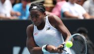 (FILES) In this file photo taken on January 09, 2020 Coco Gauff of the US hits a return against Laura Siegemund of Germany during their women's singles match at the Auckland Classic tennis tournament in Auckland. / AFP / Michael Bradley 