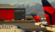 A Delta Air Lines flight is pushed put of its gate at the airport in Salt Lake City, Utah, U.S., January 12, 2018. Reuters/Mike Blake