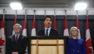 Canadian Prime Minister Justin Trudeau speaks at a news conference January 17, 2020 in Ottawa, Canada. AFP / Dave Chan
 