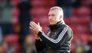 Watford manager Nigel Pearson applauds fans at the end of the match REUTERS/David Klein 