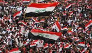 Supporters of Iraqi cleric Moqtada Sadr gather in the capital Baghdad for a ‘million-strong’ march to demand an end to the presence of US forces in their country, on January 24, 2020. AFP / Ahmad Al-Rubaye
 