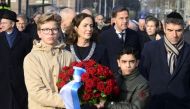 Prime Minister Mark Rutte and mayor Femke Halsema attend a silent march to the 