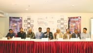 Cultural Forum Expats SportEv 2020 officials addressing a press conference.