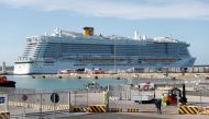 An Italian cruise ship of Costa Crociere is pictured moored at the Italian port of Civitavecchia after reports of two passengers with suspected cases of coronavirus on board, in Civitavecchia, Italy, January 30, 2020. (REUTERS/Guglielmo Mangiapane)