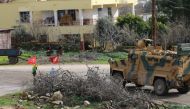 Turkish military convoy consisting of approximately 300 armored personnel carriers are on the way towards observation points in Syria's Idlib, on February 08, 2020 in Hatay, Turkey.  Cem Genco - Anadolu Agency