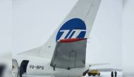 A view shows the UTair Airlines Boeing 737 passenger plane following a hard landing at Usinsk airport, Komi Republic, Russia February 9, 2020. Russian Emergencies Ministry/Handout via Reuters 