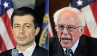 Pete Buttigieg and Bernie Sanders (AFP / Joseph Prezioso) 