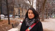 Portrait of indigenous activist Nakuset in Montreal, Canada, December 17, 2019. Thomson Reuters Foundation/Jillian Kestler-D’Amours