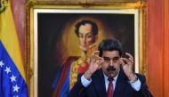 Venezuelan President Nicolas Maduro offers a press conference in Caracas on January 25, 2019. AFP /  Yuri Cortez