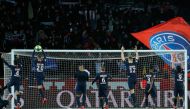Paris Saint-Germain's celebrate their 4-2 win against Lyon in their French L1 football match Paris Saint-Germain (PSG) against Lyon (OL) at the Parc des Princes stadium in Paris, on February 9, 2020. AFP / GEOFFROY VAN DER HASSELT