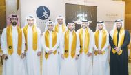 The fresh graduates posing for a group photo.