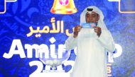An official picks Al Duhail during the Amir Cup 2020 Draw Ceremony which took place at the JW Marriott Marquis City Center Doha, yesterday. Picture: Anvar Sadath 