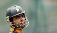 Pakistan's Umar Akmal attends a practice session ahead of their Twenty 20 World Cup cricket match against Bangladesh in Pallekele September 24, 2012. REUTERS/Dinuka Liyanawatte