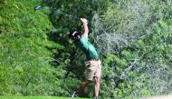 England's Brandon Robinson Thompson in action during the Qatar Open Amateur Golf Championship at the Doha Golf Club yesterday. Pictures: Syed Omar
