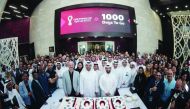 Organisers of the FIFA World Cup Qatar 2022 mark the start of the 1000-day countdown in Doha yesterday.