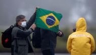 FILE PHOTO: Brazilian citizens from China's coronavirus-struck Wuhan, arrive at the Air Force base of Anapolis, State of Goias, Brazil, February 9, 2020. REUTERS/Adriano Machado/File Photo