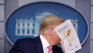 US President Donald Trump holds news conference on the coronavirus outbreak at the White House in Washington, US, February 26, 2020. REUTERS/Carlos Barria