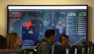 SACRAMENTO, CALIFORNIA - FEBRUARY 27: A video monitor inside the Medical Health and Coordination Center at the California Department of Public Health shows the number of Coronavirus COVID-19 cases around the world on February 27, 2020 in Sacramento, Calif
