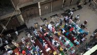 Muslim devotees offer Friday prayers outside a mosque following sectarian riots over India's new citizenship law, at Chand Bagh area in New Delhi on February 28, 2020. AFP / Xavier Galiana 
 