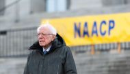 Bernie Sanders looks into the crowd during the King Day at the Dome rally on January 20, 2020 in Columbia, South Carolina. Sean Rayford / Getty Images / AFP