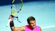 Spain's Rafael Nadal celebrates after beating South Korea's Kwon Soon-woo (not in frame) during their Mexico ATP Open 500 men's querter final singles tennis match in Acapulco, Guerrero State, Mexico on February 27, 2020. AFP / Pedro Pardo
