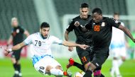 Action during the  Round 16 match at the QNB Stars League between Umm Salal and Al Wakrah at Al Wakrah Stadium yesterday . Umm Salal won the match 2-1.