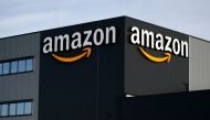(FILES) In this file photo taken on December 17, 2019 This picture shows the logo of US online retail giant Amazon at the distribution centre in Moenchengladbach, western Germany./ AFP / INA FASSBENDER
