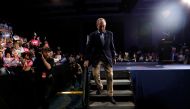Democratic US presidential candidate Michael Bloomberg departs after addressing supporters at his Super Tuesday night rally in West Palm Beach, Florida, March 3, 2020. Reuters/Marco Bello
