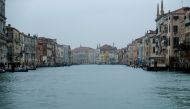 An empty canal is seen after the spread of coronavirus has caused a decline in the number of tourists in Venice, Italy, March 1, 2020. Reuters/Manuel Silvestri