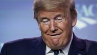 US President Donald Trump addresses the National Association of Counties legislative conference at the Washington Hilton Hotel on March 3, 2020 in Washington, DC. Drew Angerer/Getty Images/AFP