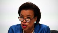 Commonwealth Secretary-General Patricia Scotland speaks during a news conference in London, Britain, April 20, 2018. Reuters/Hannah McKay