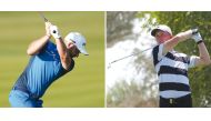 Left, Andy Sullivan in action at the  2020 Commercial Bank Qatar Masters tournament at the Education City Golf Club yesterday. (Twitter @andysulligolf). Marcus Kinhult of Swede in action at the  2020 Commercial Bank Qatar Masters. 